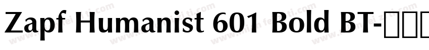 Zapf Humanist 601 Bold BT字体转换